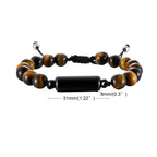 Pulsera de cremación con cuentas de ojo de tigre