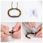 Pulsera de cremación con cuentas de ojo de tigre