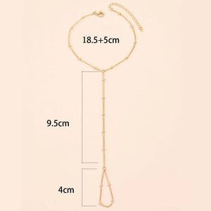 Pulsera de Mano Joya Cadena Mano y Dedo Mujer