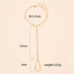 Pulsera de Mano Joya Mujer Cadena Dedo y Mano