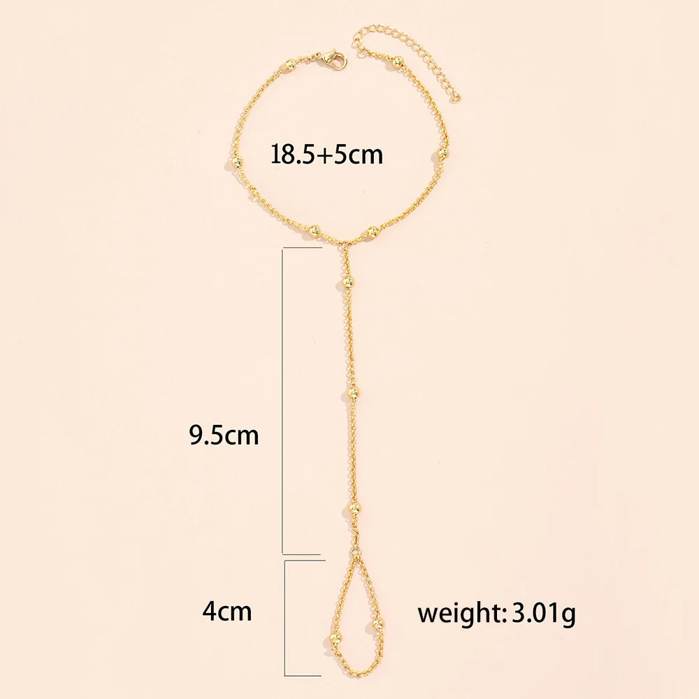 Pulsera de Mano Joya Mujer Cadena Dedo y Mano