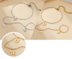Pulsera de mano y dedo con colgantes de protección judíos Chai, <span data-glossary-id="etoile-de-david">estrella de David</span> y mano de Fátima <span data-glossary-id="etoile">estrella</span> oro y plata