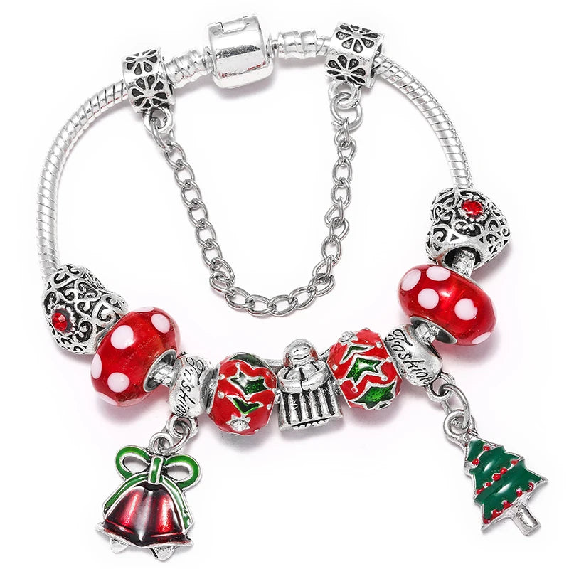 Pulsera de Navidad Árbol de Plata