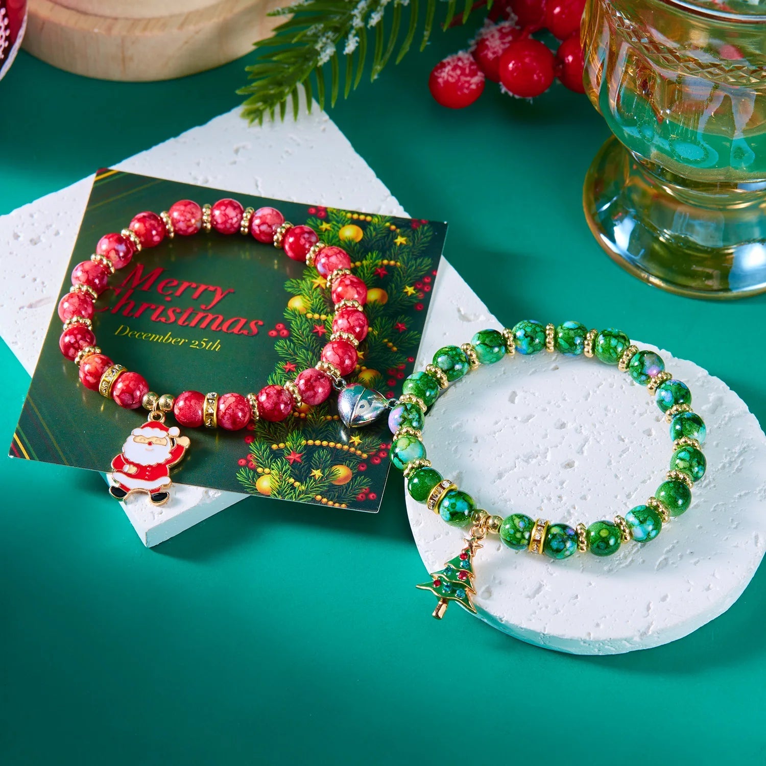 Pulsera de Navidad Separables Mejor Amigo Pareja estilo 1