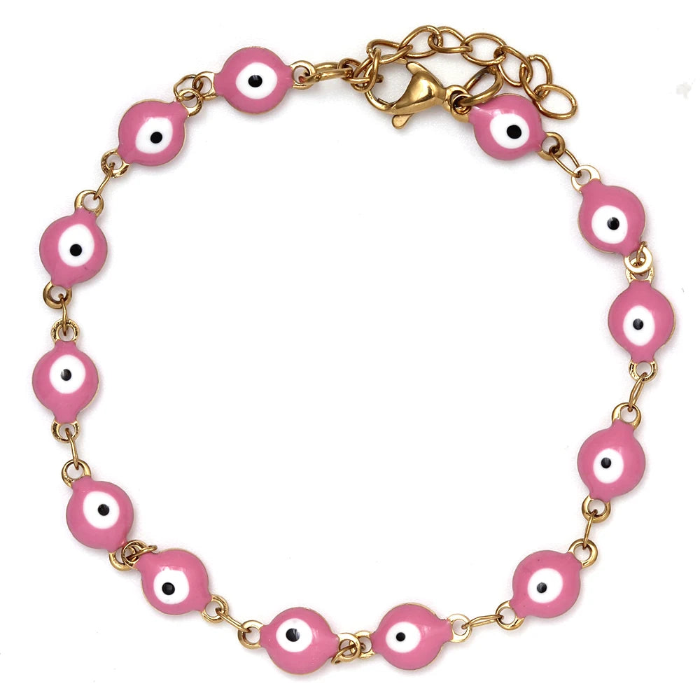 Pulsera de Protección Contra el Mal de Ojo para Hombre o Mujer rosa