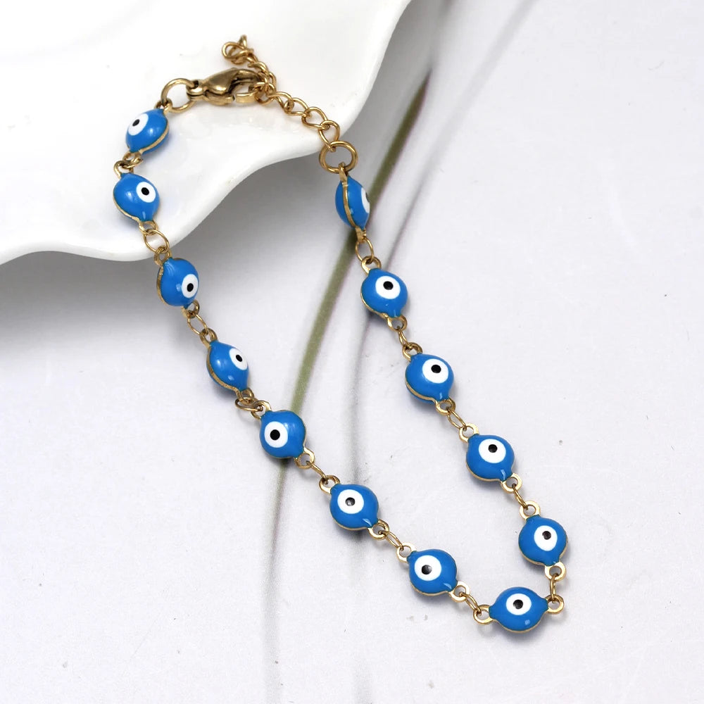 Pulsera de Protección Contra el Mal de Ojo para Hombre o Mujer azul