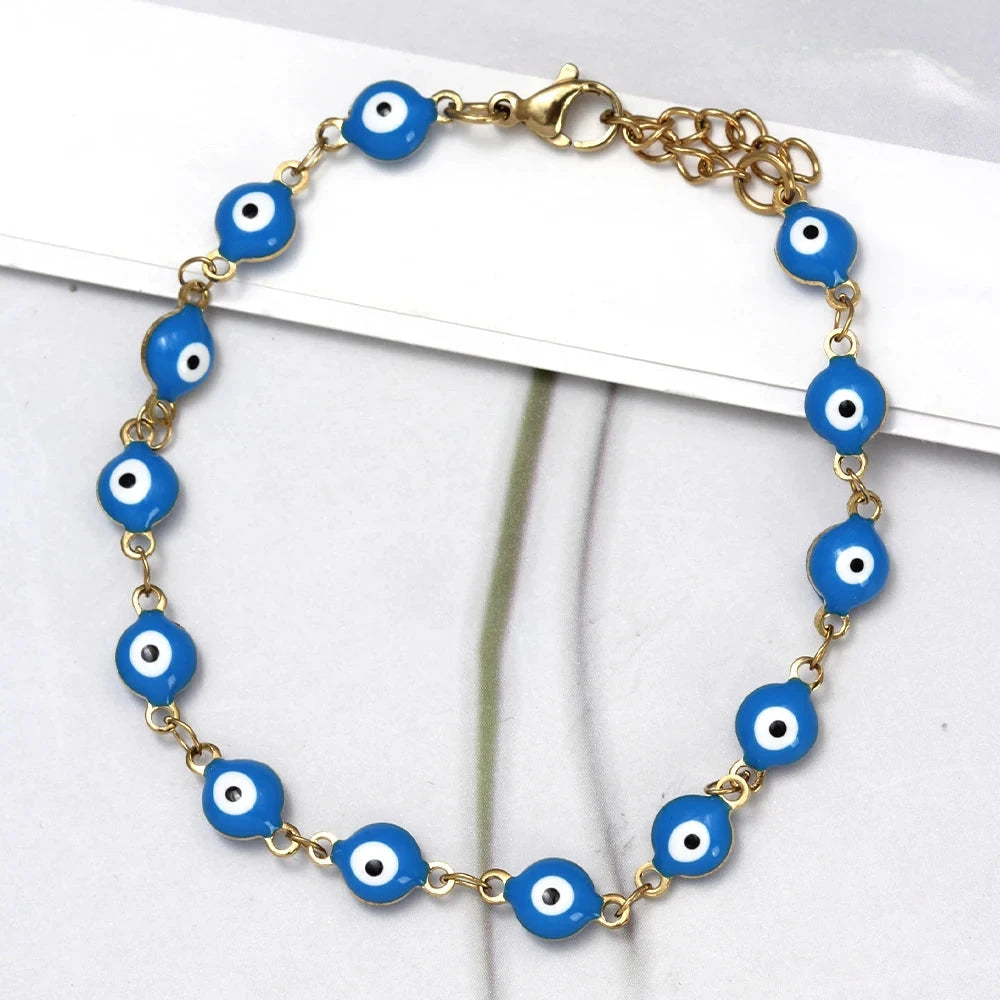 Pulsera de Protección Contra el Mal de Ojo para Hombre o Mujer azul