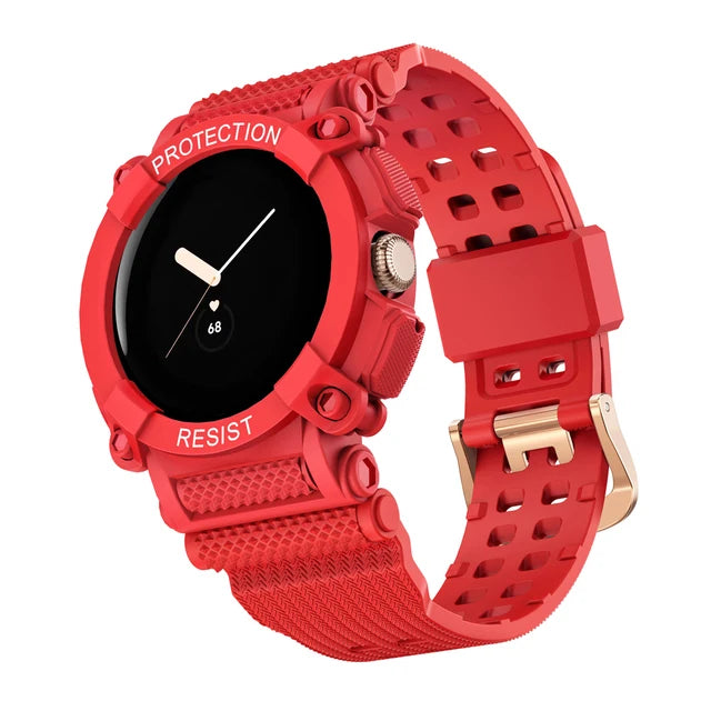 Pulsera de Protección Sólida Smartwatch Google Pixel Watch 1 & 2 roja