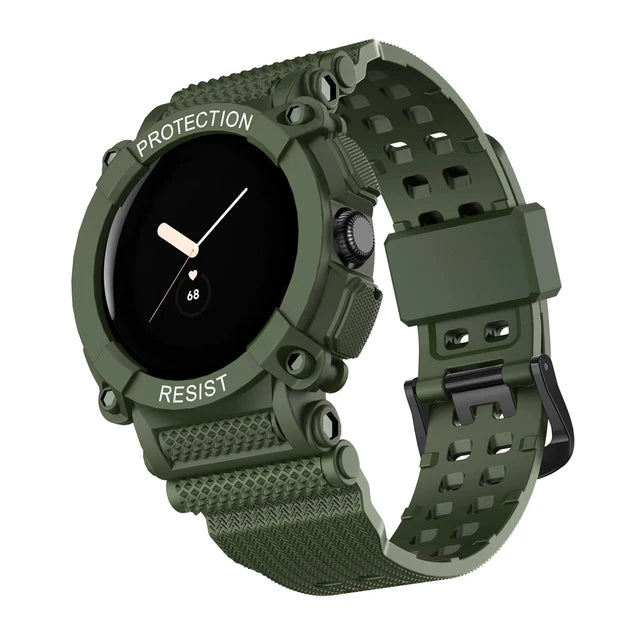 Pulsera de Protección Sólida Smartwatch Google Pixel Watch 1 & 2 verde ejército
