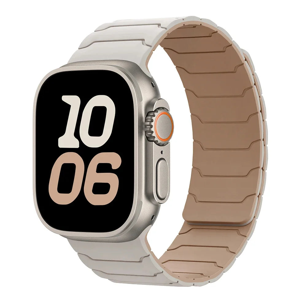 Pulsera de reemplazo magnética para Apple Watch blanco beige