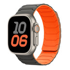 Pulsera de reemplazo magnética para Apple Watch gris naranja