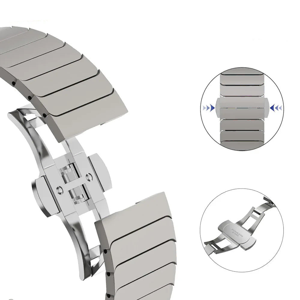 Pulsera de repuesto de acero inoxidable para Apple Watch 