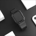 Pulsera de repuesto de acero inoxidable para Apple Watch negra