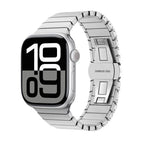 Pulsera de repuesto de acero inoxidable para Apple Watch plateada