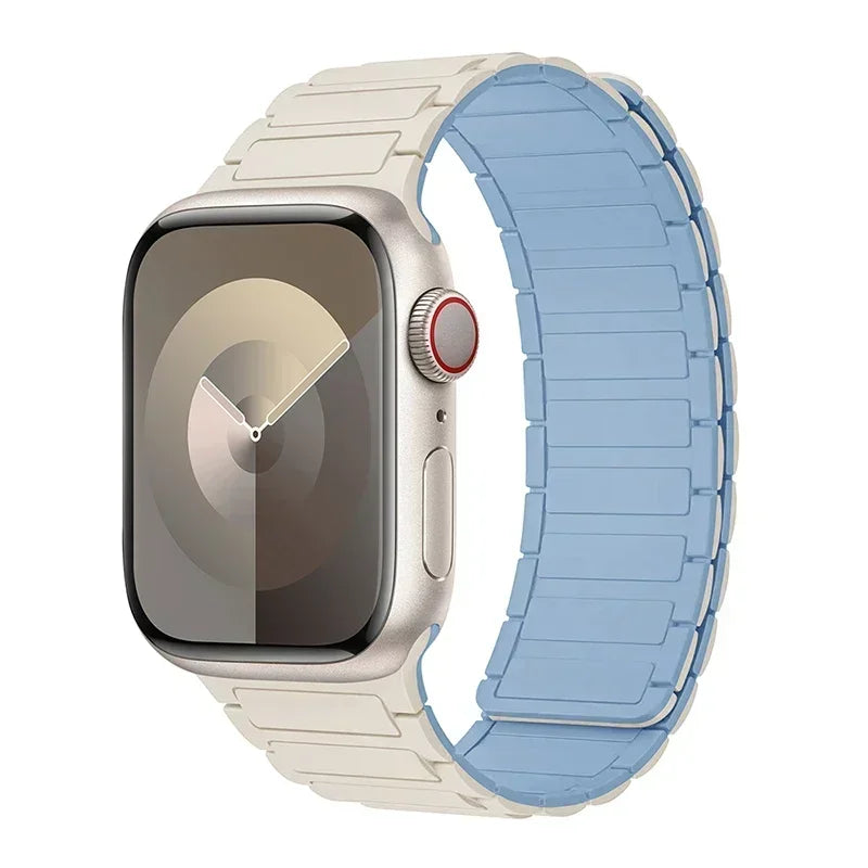 Correa magnética de repuesto para Apple Watch blanco azul