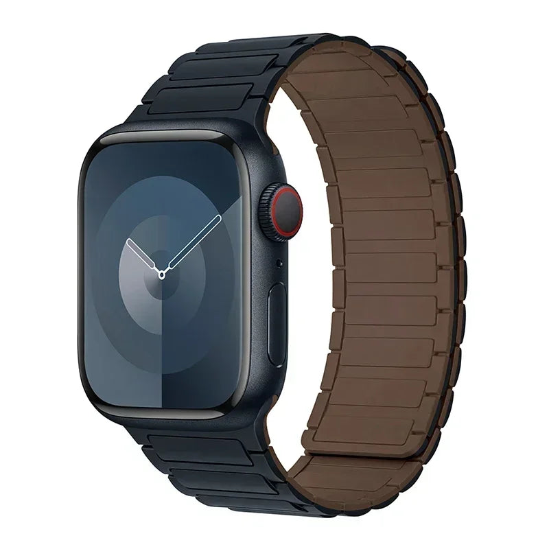Correa magnética de repuesto para Apple Watch verde marrón