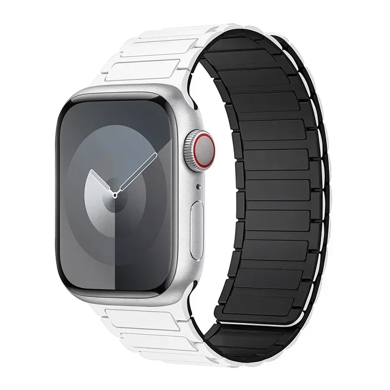 Correa magnética de repuesto para Apple Watch blanco negro