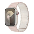 Correa magnética de repuesto para Apple Watch rosa y blanco