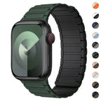 Correa magnética de repuesto para Apple Watch verde negro