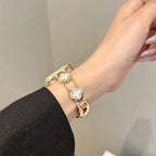 Correa de repuesto para Apple Watch - diseño trébol oro