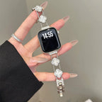 Correa de repuesto para Apple Watch - diseño trébol plata
