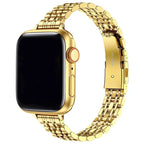 Pulsera de repuesto para Apple Watch en acero inoxidable dorado