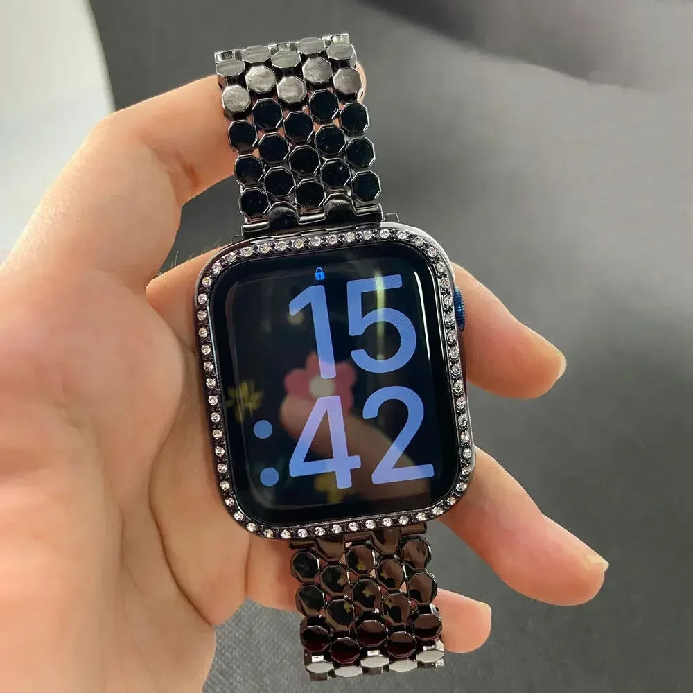 Correa de repuesto para Apple Watch en acero inoxidable - para mujer negro