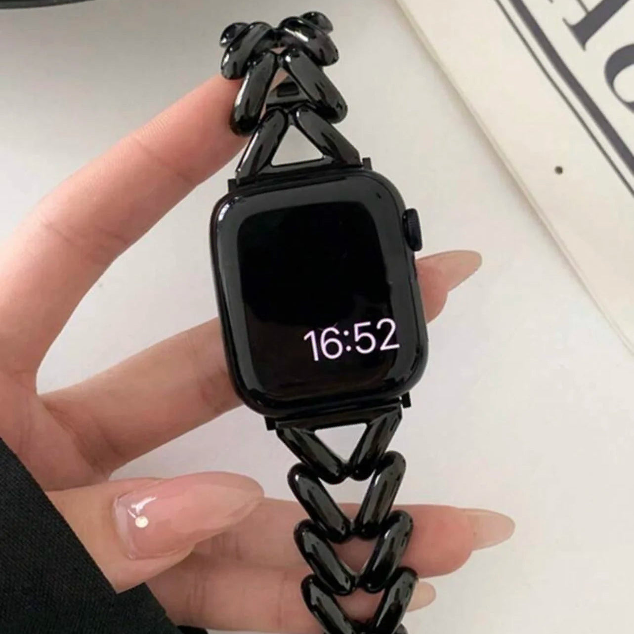 Correa de repuesto para Apple Watch en acero negro