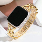 Correa de repuesto para Apple Watch en acero dorado