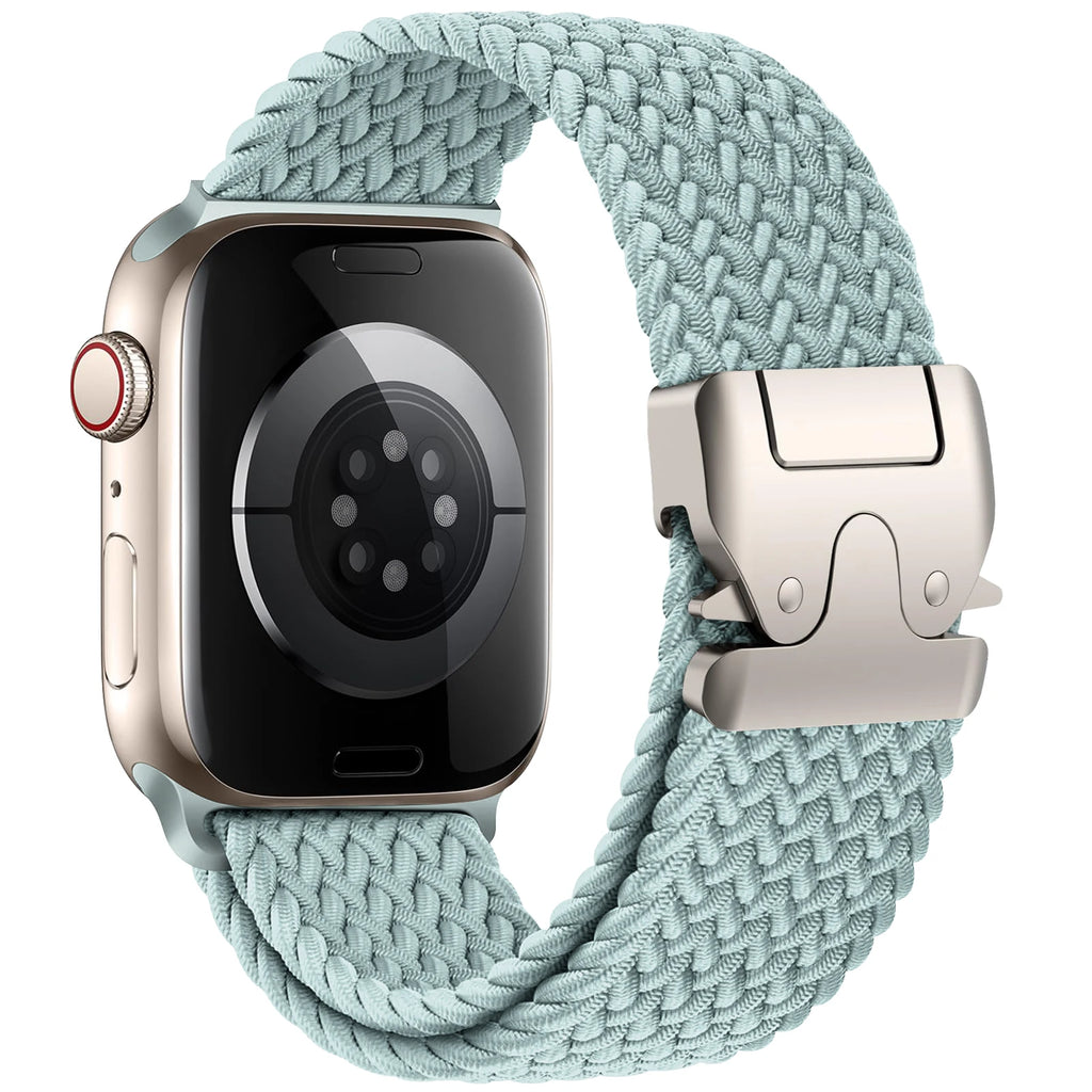 Correa de repuesto para Apple Watch en cuerda de paracaídas cian