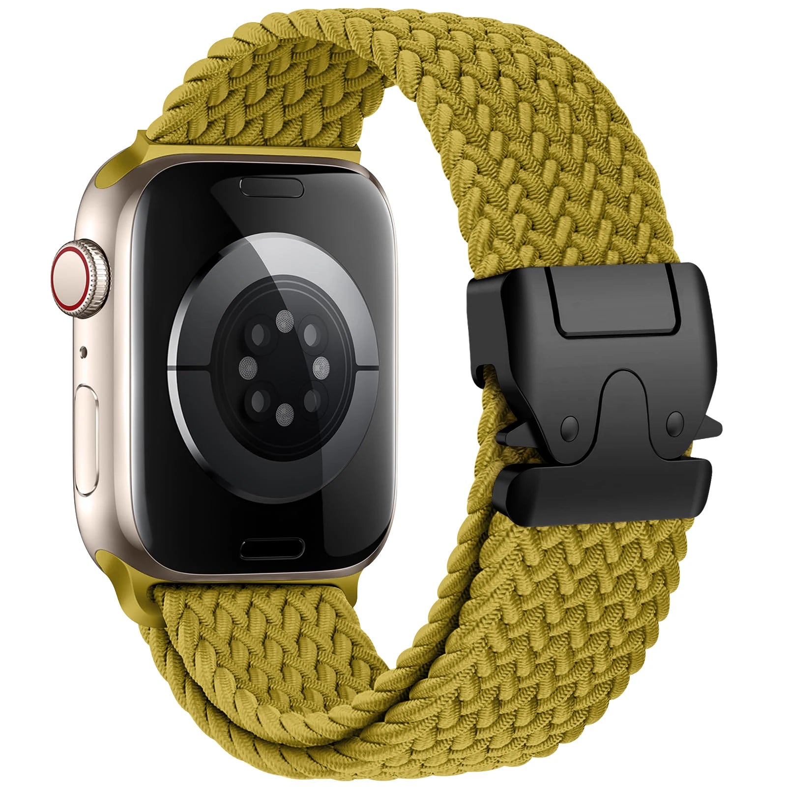 Correa de repuesto para Apple Watch en cuerda de paracaídas amarilla