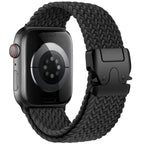 Correa de repuesto para Apple Watch en cuerda de paracaídas negra