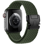 Correa de repuesto para Apple Watch en cuerda de paracaídas verde