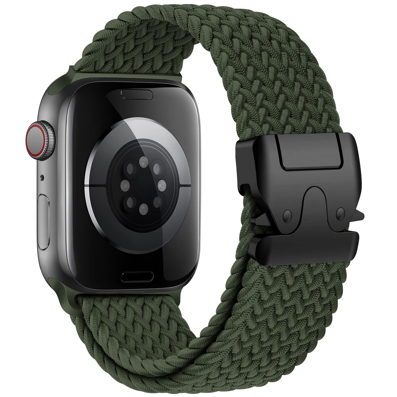 Correa de repuesto para Apple Watch en cuerda de paracaídas verde