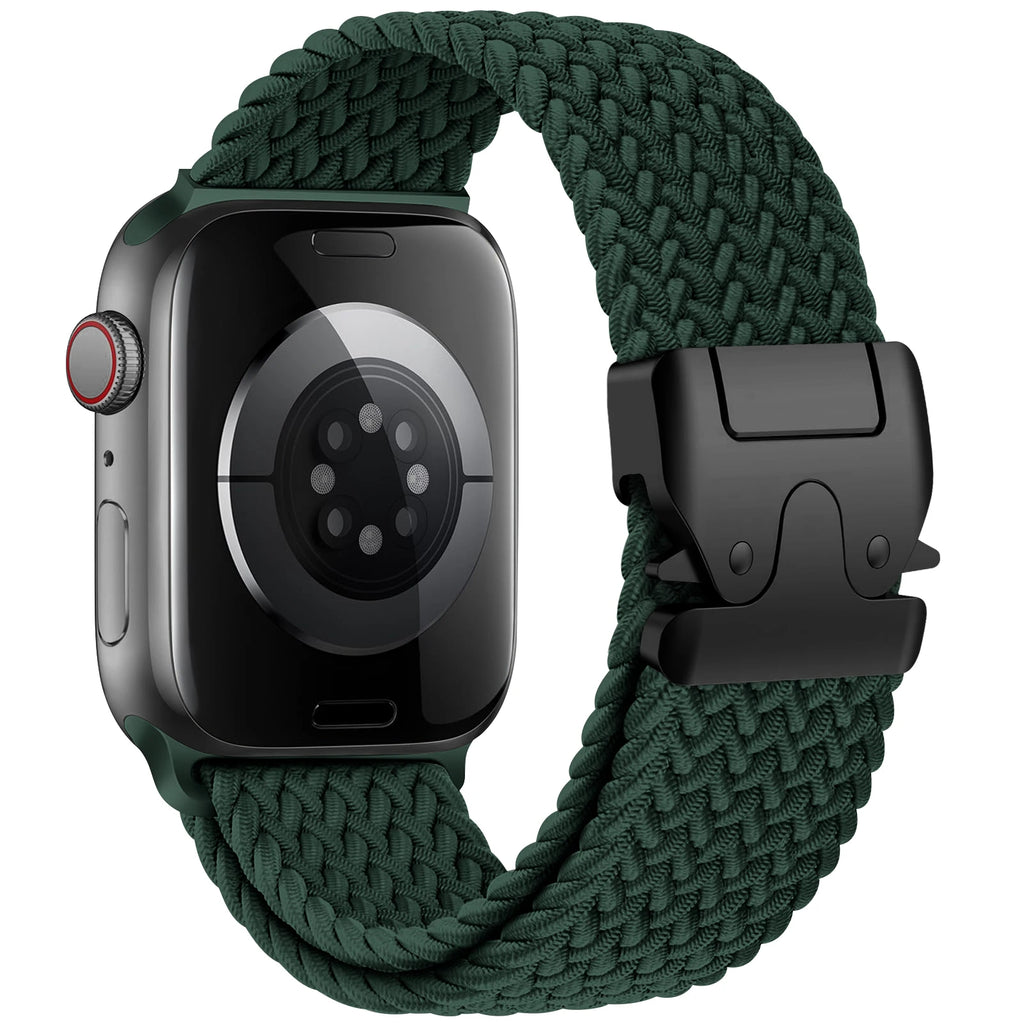 Correa de repuesto para Apple Watch en cuerda de paracaídas verde