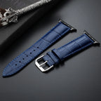 Correa de repuesto para Apple Watch en cuero y acero azul