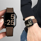 Correa de repuesto para Apple Watch en cuero marrón