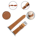 Correa de repuesto para Apple Watch de cuero para mujer y hombre
