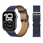Correa de repuesto para Apple Watch de cuero para mujer y hombre azul