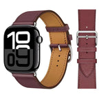 Correa de repuesto para Apple Watch de cuero para mujer y hombre violeta