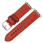 Correa de repuesto para Apple Watch en cuero envejecido rojo