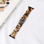Pulsera de repuesto para Apple Watch en resina marrón y beige
