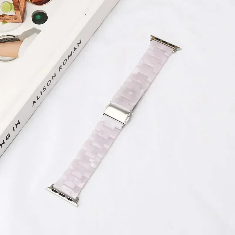 Pulsera de repuesto para Apple Watch en resina blanco