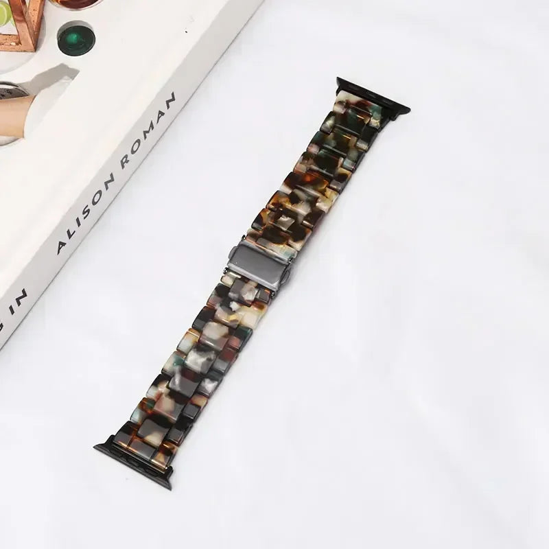 Pulsera de repuesto para Apple Watch en resina negro