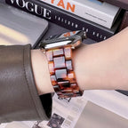 Pulsera de repuesto para Apple Watch en resina marrón