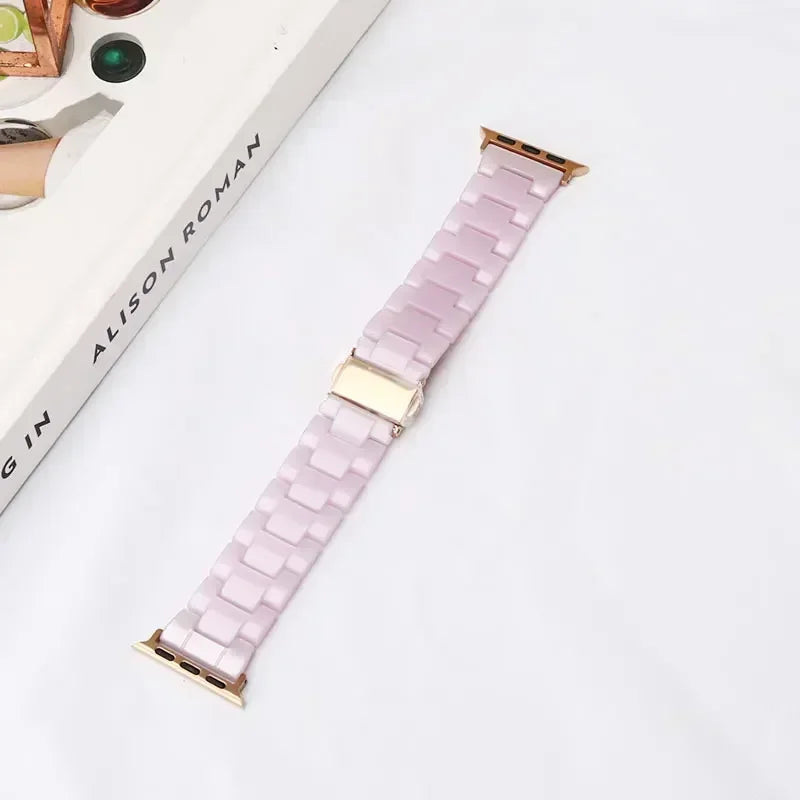 Pulsera de repuesto para Apple Watch en resina violeta