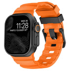 Correa de repuesto para Apple Watch de silicona gruesa naranja