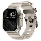 Correa de repuesto para Apple Watch de silicona gruesa blanca