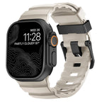 Correa de repuesto para Apple Watch de silicona gruesa blanca