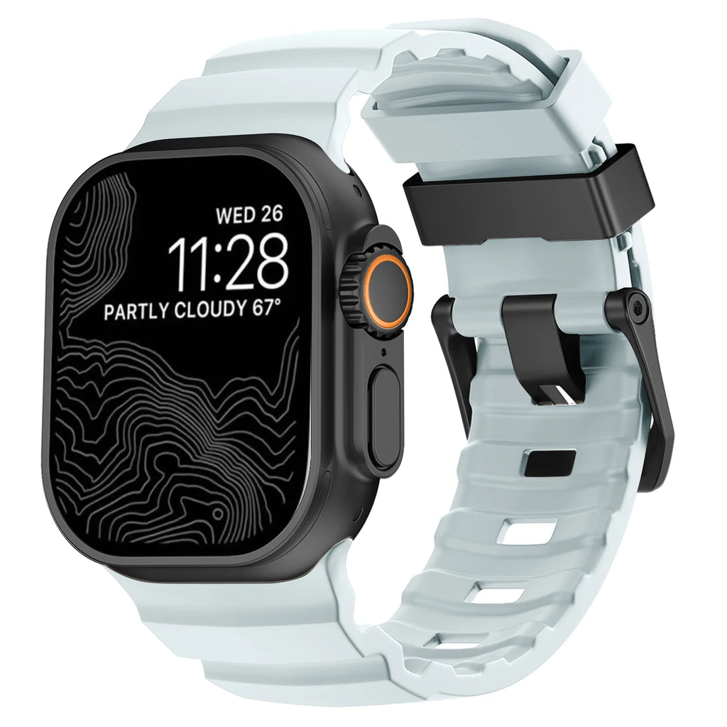Correa de repuesto para Apple Watch de silicona gruesa azul